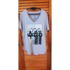 Friends Heather Gray V neck Tee - Size L